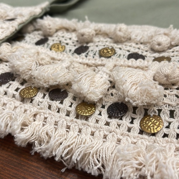 Zara Woman Outerwear bohemian fringe jacket Olive Army green XS - Picture 9 of 13